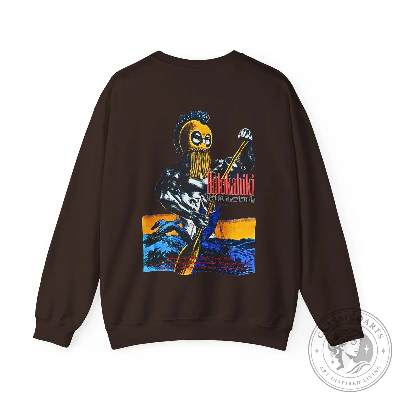 Holokahiki Sail To New Lands Vintage Design Crewneck Sweatshirt