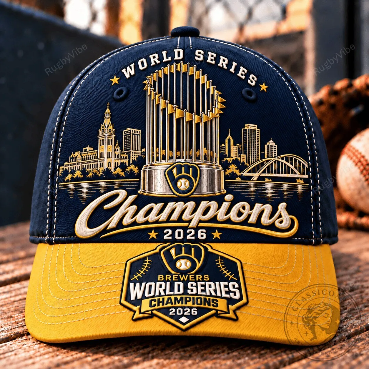 2026 Baseball Hat for Milwaukee Brewers World Series Champions