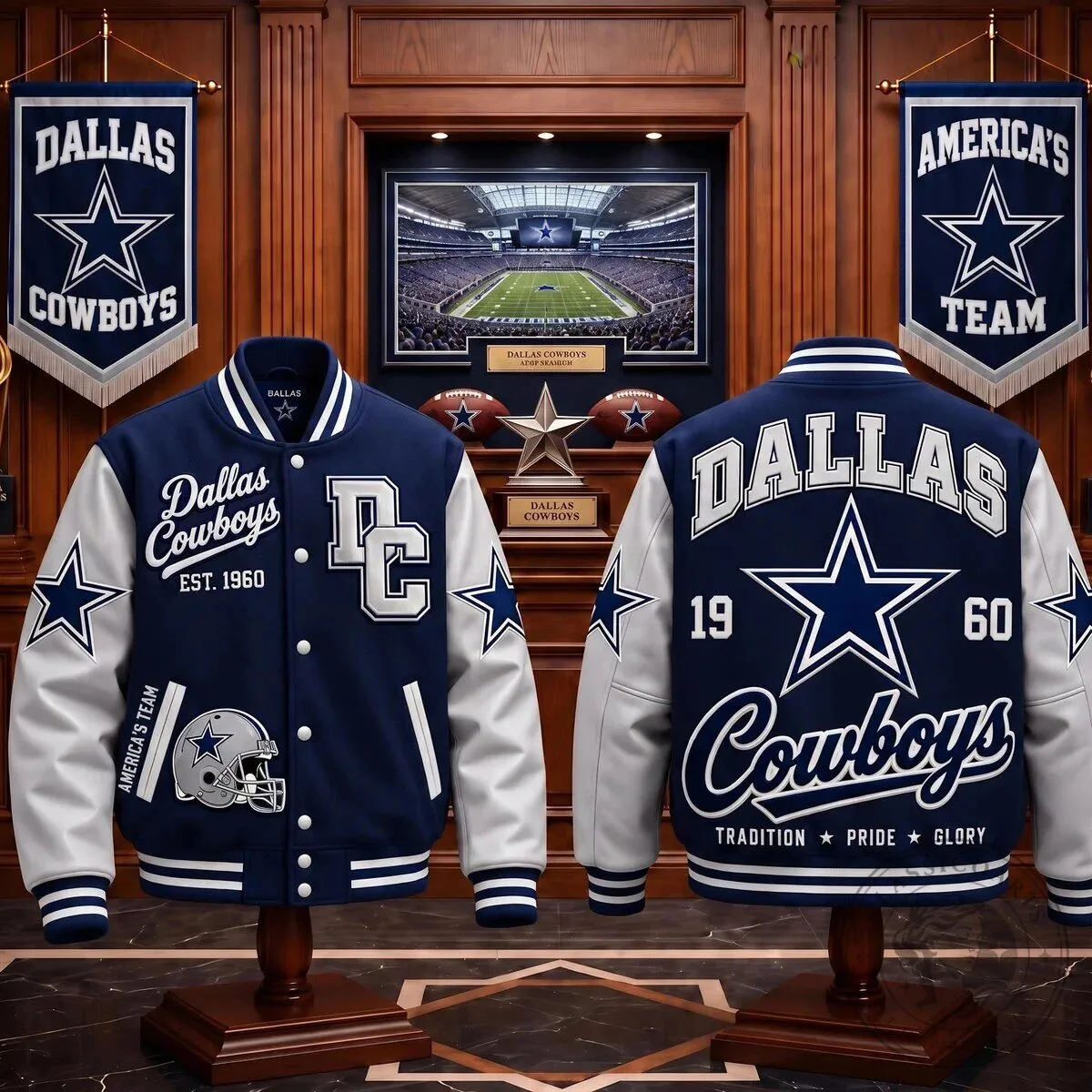Dallas Cowboys Varsity Jacket for Men, America's Team Football Fan Apparel