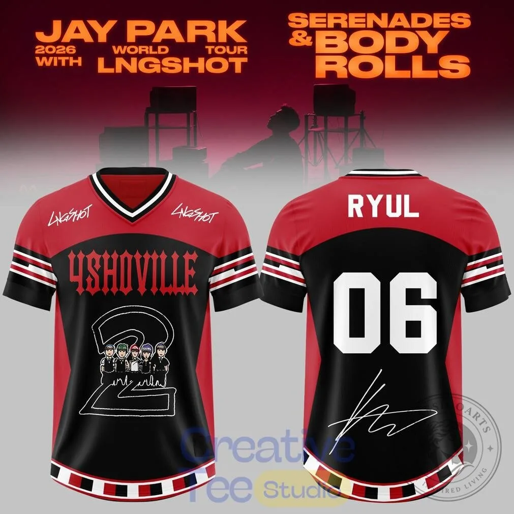 Jay Park 2026 World Tour Serenades & Body Rolls Football Jersey 10 Jay Park 2026 World Tour Serenades & Body Rolls Football Jersey